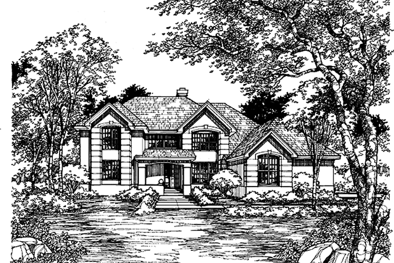 Home Plan - Exterior - Front Elevation 3 for Traditional House Plan #320-951 - 4 bed, 3.5 bath