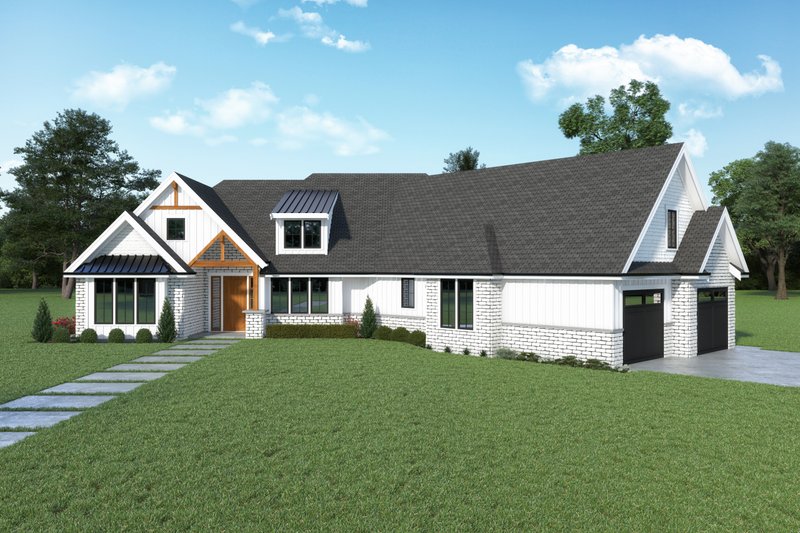 Dream House Plan - Farmhouse Exterior - Front Elevation Plan #1070-176