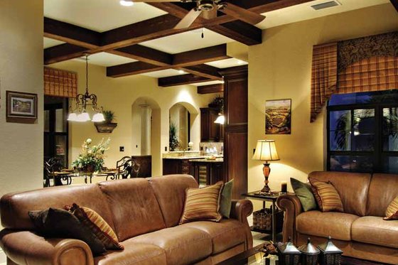 Interior - Family Room for Mediterranean House Plan #930-428 - 4 bed, 3.5 bath