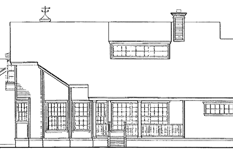 Home Plan - Exterior - Rear Elevation for Country House Plan #417-737 - 3 bed, 3.5 bath