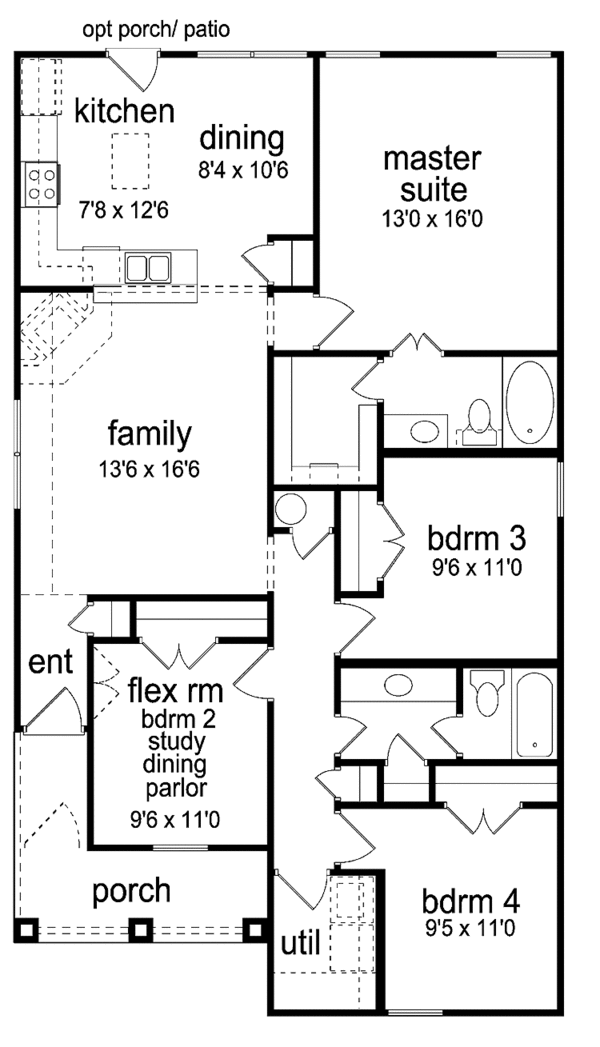 House Design - Craftsman Floor Plan - Main Floor Plan #84-777