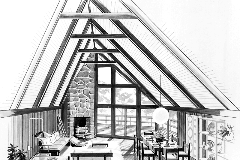 Home Plan - Interior - Family Room House Plan #456-60 - 3 bed, 2 bath