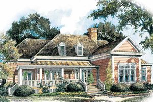 House Plan Design - Exterior - Front Elevation for Ranch House Plan #429-208 - 3 bed, 2.5 bath