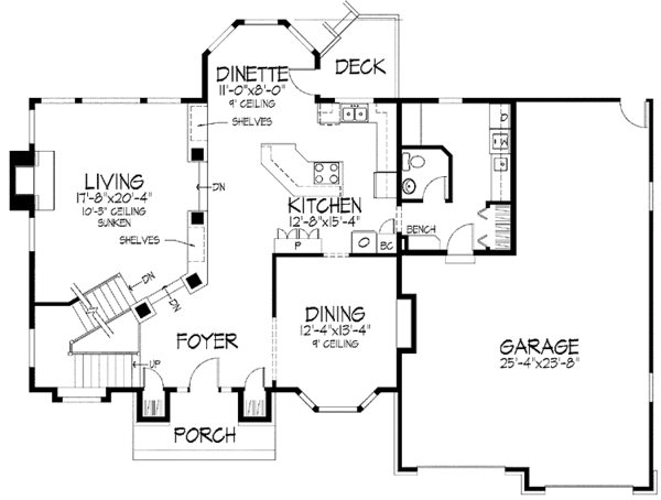Dream House Plan - Traditional Floor Plan - Main Floor Plan #51-949
