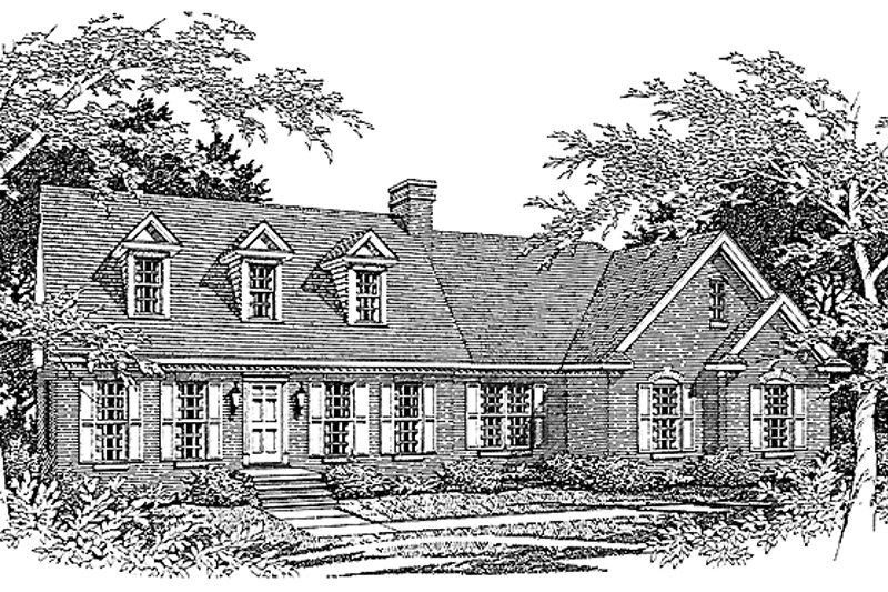 Dream House Plan - Colonial Exterior - Front Elevation Plan #10-274