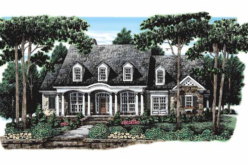Architectural House Design - Colonial Exterior - Front Elevation Plan #927-106