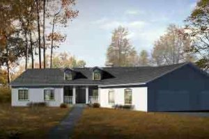 Ranch Exterior - Front Elevation Plan #1-1469