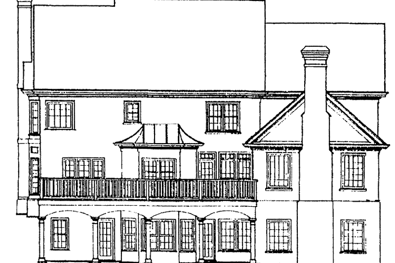 Architectural House Design - Exterior - Rear Elevation for Classical House Plan #429-206 - 3 bed, 3 bath