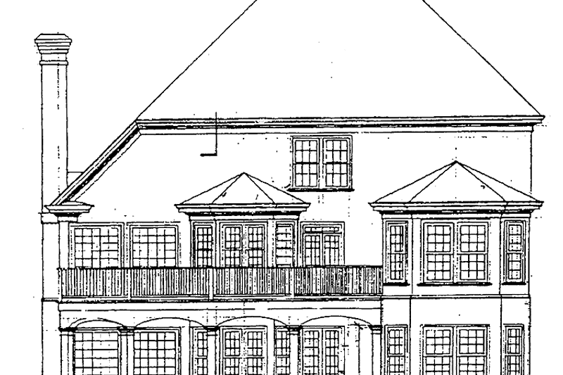 Home Plan - Exterior - Rear Elevation for Country House Plan #429-370 - 3 bed, 2.5 bath