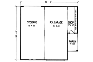 Floor Plan - Main Floor for Country House Plan #45-427, 0 bath