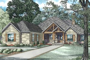 Ranch Exterior - Front Elevation Plan #17-3367