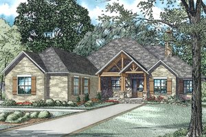 Exterior - Front Elevation Home Plan - Ranch Exterior - Front Elevation Plan #17-3367