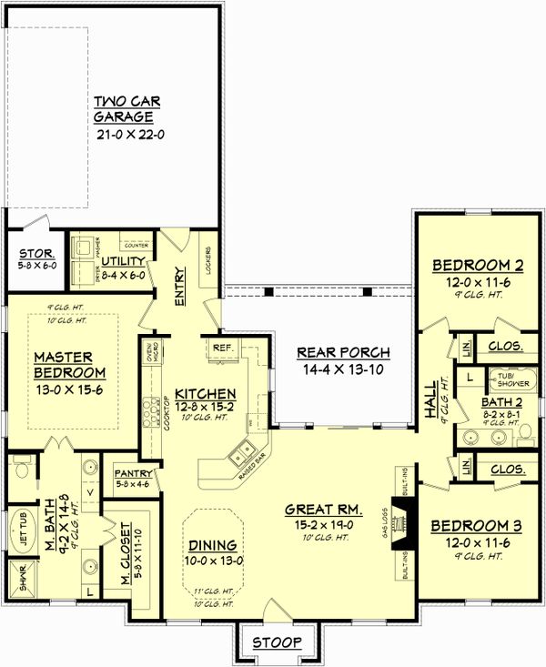 House Plan Design - European Floor Plan - Main Floor Plan #430-84