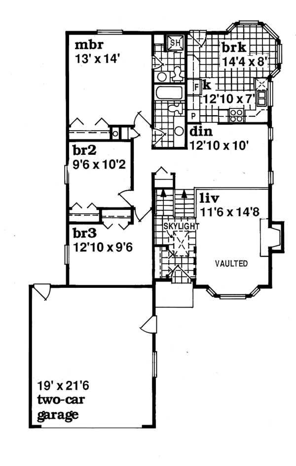 House Blueprint - Craftsman Floor Plan - Main Floor Plan #47-792