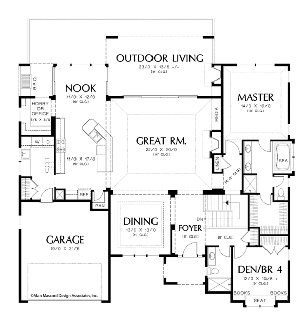 Dream House Plan - Traditional Floor Plan - Main Floor Plan #48-863