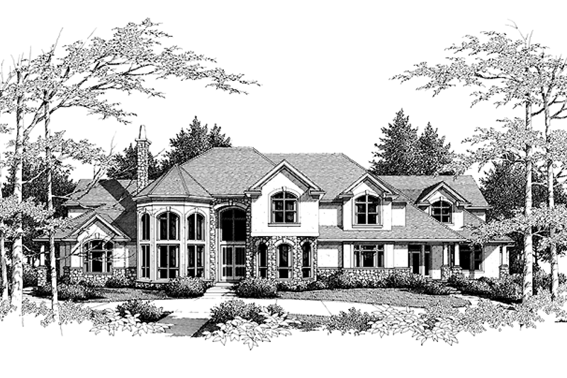 Architectural House Design - European Exterior - Front Elevation Plan #48-770