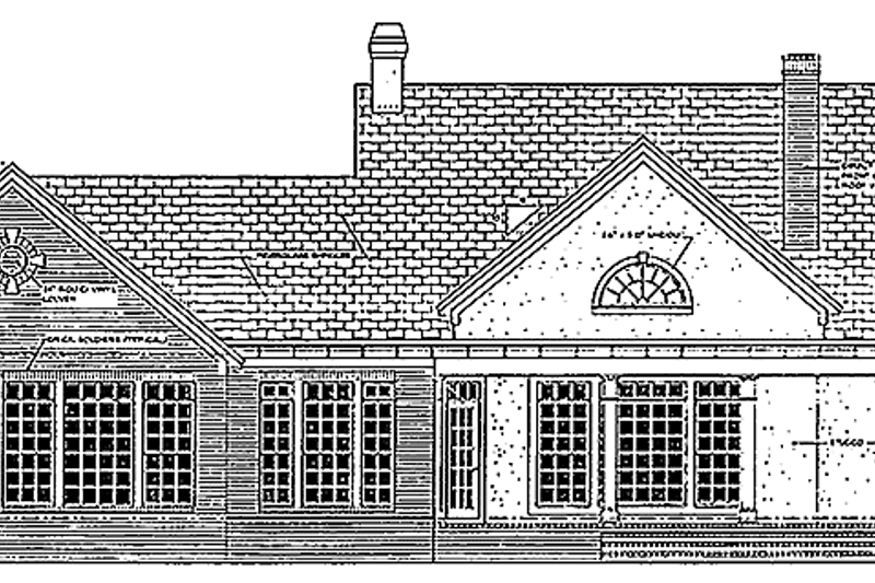 Architectural House Design - Exterior - Rear Elevation for Classical House Plan #453-199 - 4 bed, 4 bath