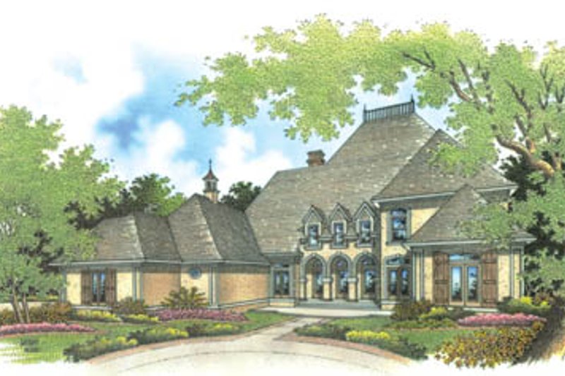 Dream House Plan - European Exterior - Front Elevation Plan #45-160