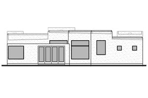Exterior - Rear Elevation for Adobe / Southwestern House Plan #1073-26 - 4 bed, 4.5 bath