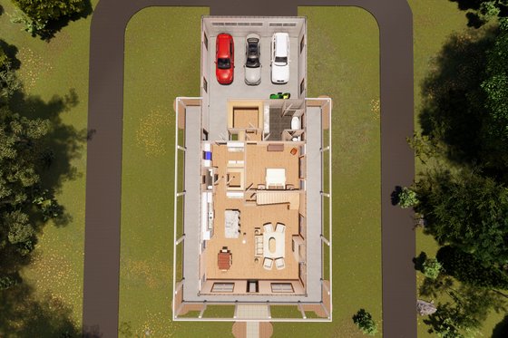 Floor Plan - Main Floor 1 for Farmhouse House Plan #513-2218 - 4 bed, 3.5 bath
