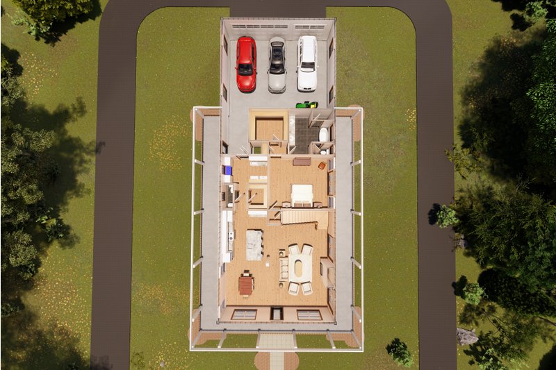 House Design - Floor Plan - Main Floor 1 for Farmhouse House Plan #513-2218 - 4 bed, 3.5 bath