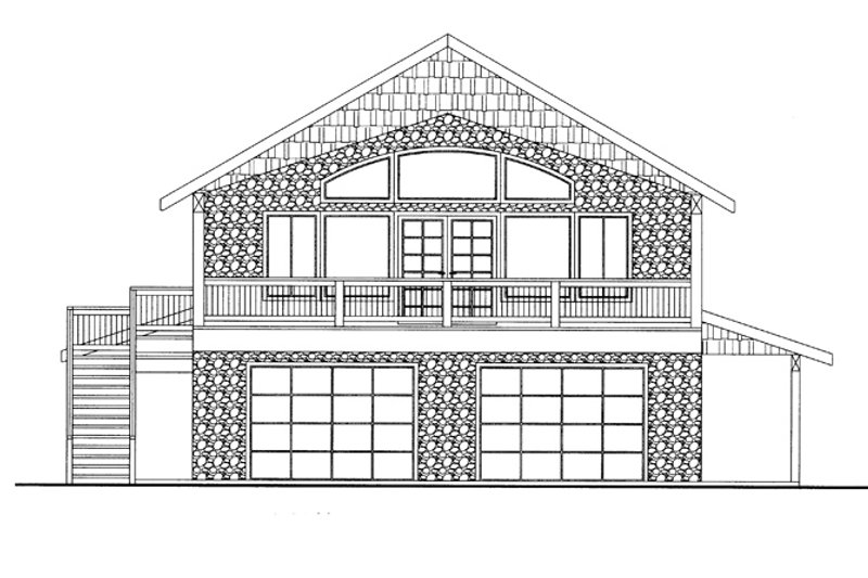 Dream House Plan - Exterior - Front Elevation 4 for Country House Plan #117-836 - 2 bed, 0 bath