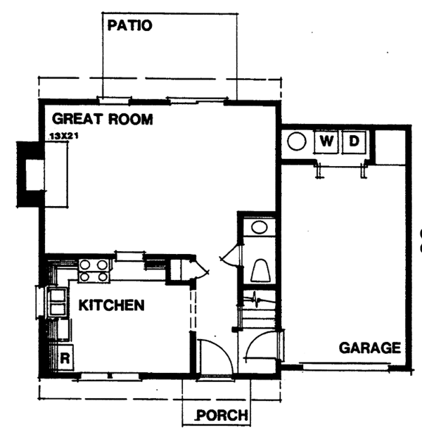 Home Plan - Colonial Floor Plan - Main Floor Plan #30-220