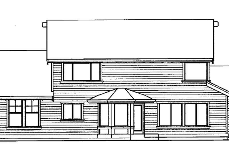 Architectural House Design - Exterior - Rear Elevation for Craftsman House Plan #132-294 - 3 bed, 2.5 bath