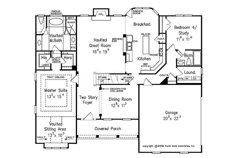 Home Plan - Floor Plan - Main Floor for Country House Plan #927-685 - 4 bed, 3 bath