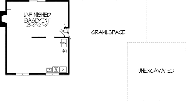 Dream House Plan - European Floor Plan - Lower Floor Plan #51-800