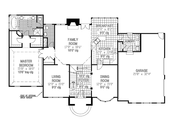 Dream House Plan - European Floor Plan - Main Floor Plan #953-71