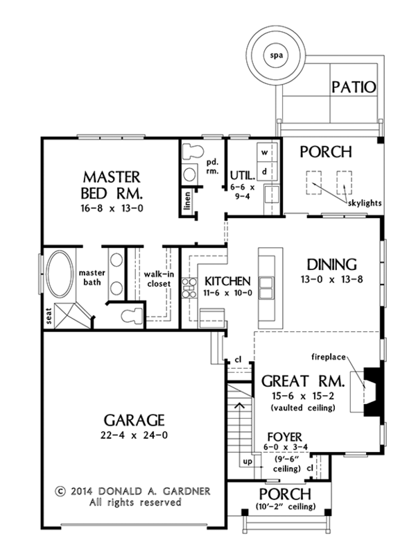 Colonial Floor Plan - Main Floor Plan #929-989