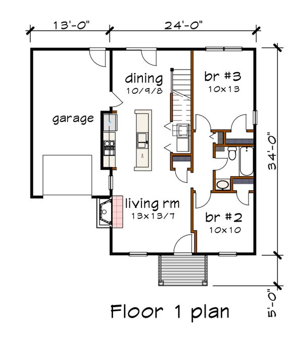 Home Plan - Traditional Floor Plan - Main Floor Plan #79-148