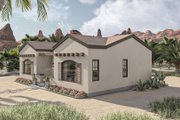 Adobe / Southwestern Style House Plan - 1 Beds 1 Baths 834 Sq/Ft Plan #455-449 