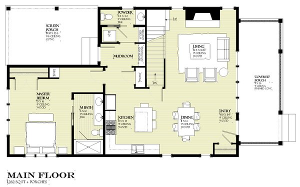 Home Plan - Traditional Floor Plan - Main Floor Plan #901-168