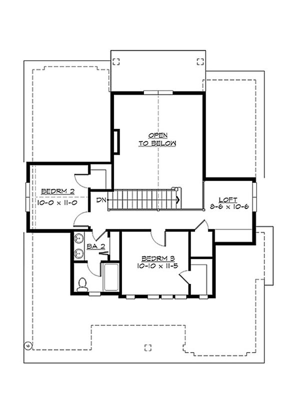 Architectural House Design - Craftsman Floor Plan - Upper Floor Plan #132-209