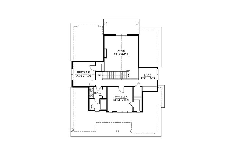 House Plan Design - Floor Plan - Upper Floor for Craftsman House Plan #132-209 - 3 bed, 2.5 bath