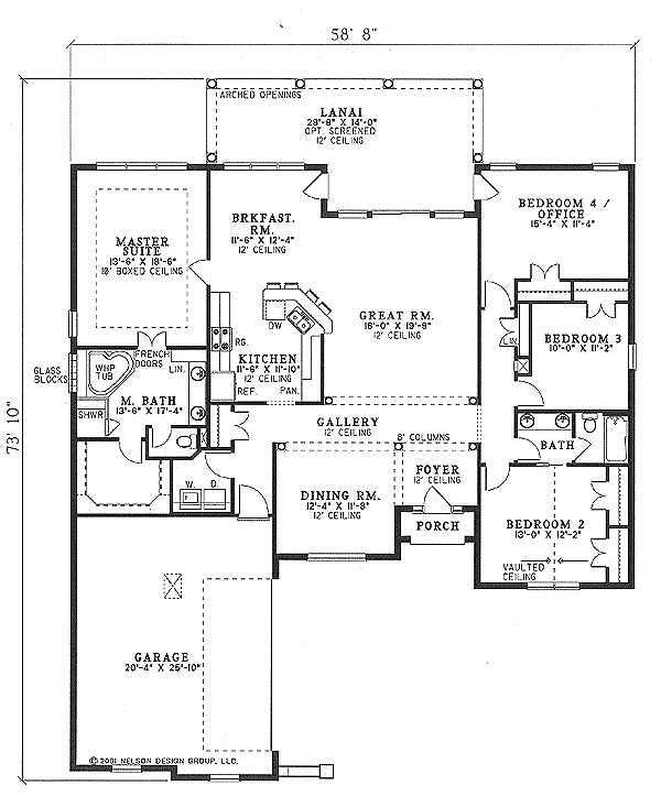 Mediterranean Floor Plan - Main Floor Plan #17-1135