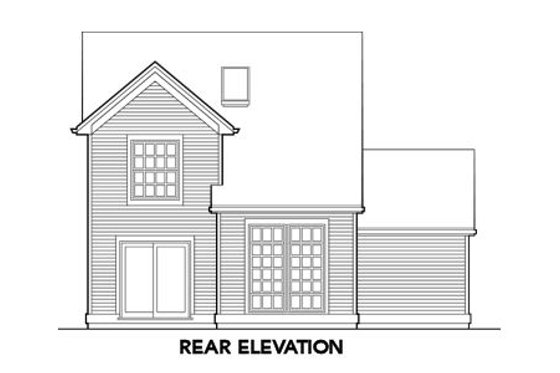 Exterior - Rear Elevation for Country House Plan #48-307 - 3 bed, 2.5 bath