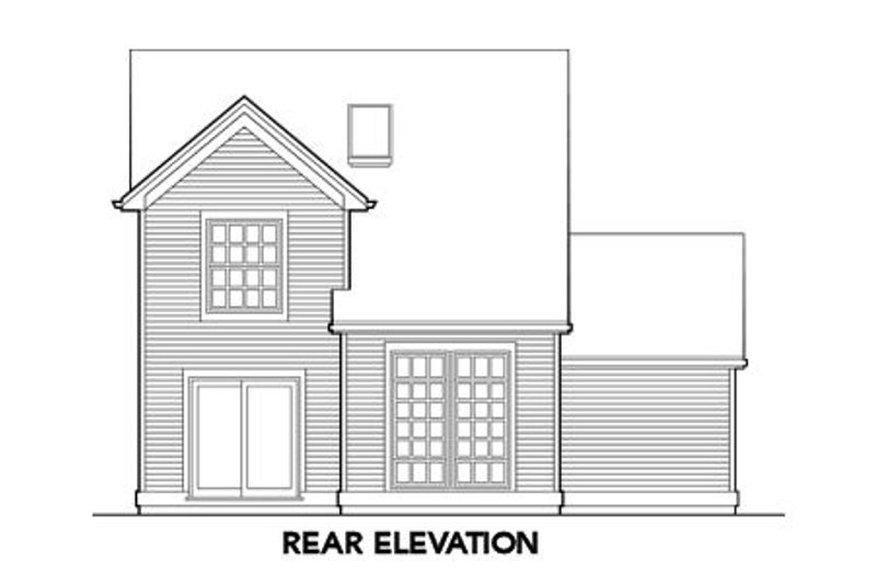 Architectural House Design - Exterior - Rear Elevation for Country House Plan #48-307 - 3 bed, 2.5 bath