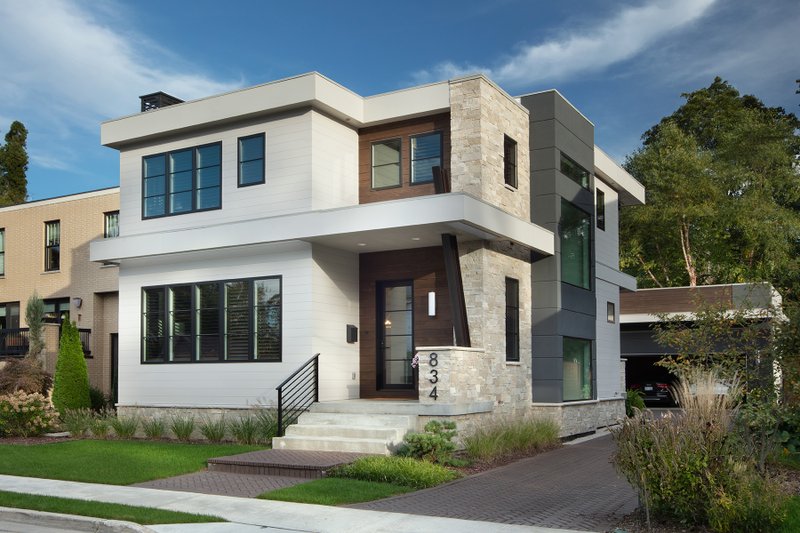 House Plan Design - Contemporary Exterior - Front Elevation Plan #928-386
