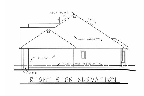Exterior - Other Elevation 1 for Traditional House Plan #20-2123 - 3 bed, 2.5 bath