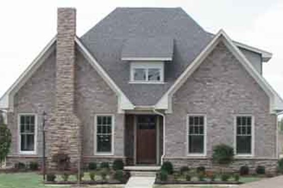 Exterior - Front Elevation for European House Plan #81-444 - 3 bed, 3 bath