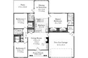Ranch Style House Plan - 3 Beds 2 Baths 1504 Sq/Ft Plan #21-182 