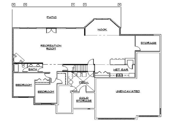 Dream House Plan - European Floor Plan - Lower Floor Plan #5-376