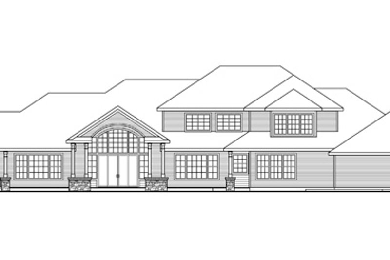 Home Plan - Exterior - Rear Elevation for Traditional House Plan #124-829 - 3 bed, 2 bath