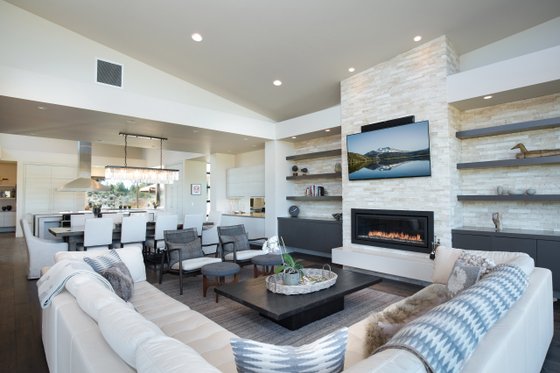 Interior - Family Room 1 for Contemporary House Plan #892-42 - 4 bed, 5.5 bath