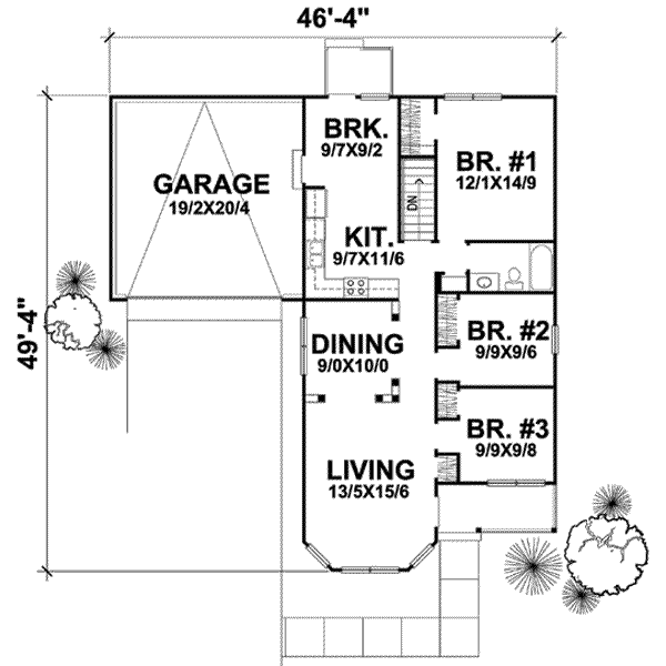 Country Floor Plan - Main Floor Plan #50-270