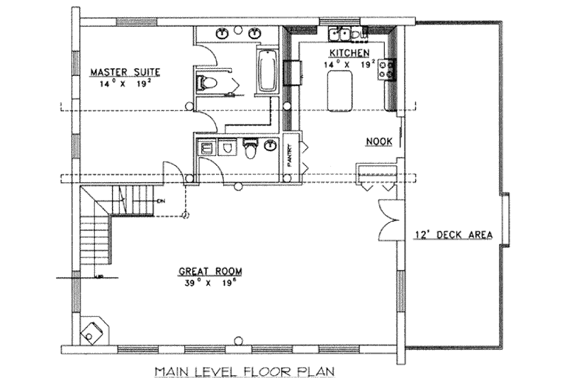 Home Plan - Floor Plan - Main Floor for Log House Plan #117-475 - 3 bed, 3.5 bath