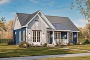 Traditional Style House Plan - 3 Beds 2 Baths 1209 Sq/Ft Plan #54-629 Exterior 